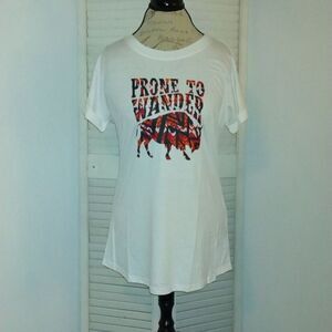 Boutique Prone To Wander Shirt Aztec Animal Print